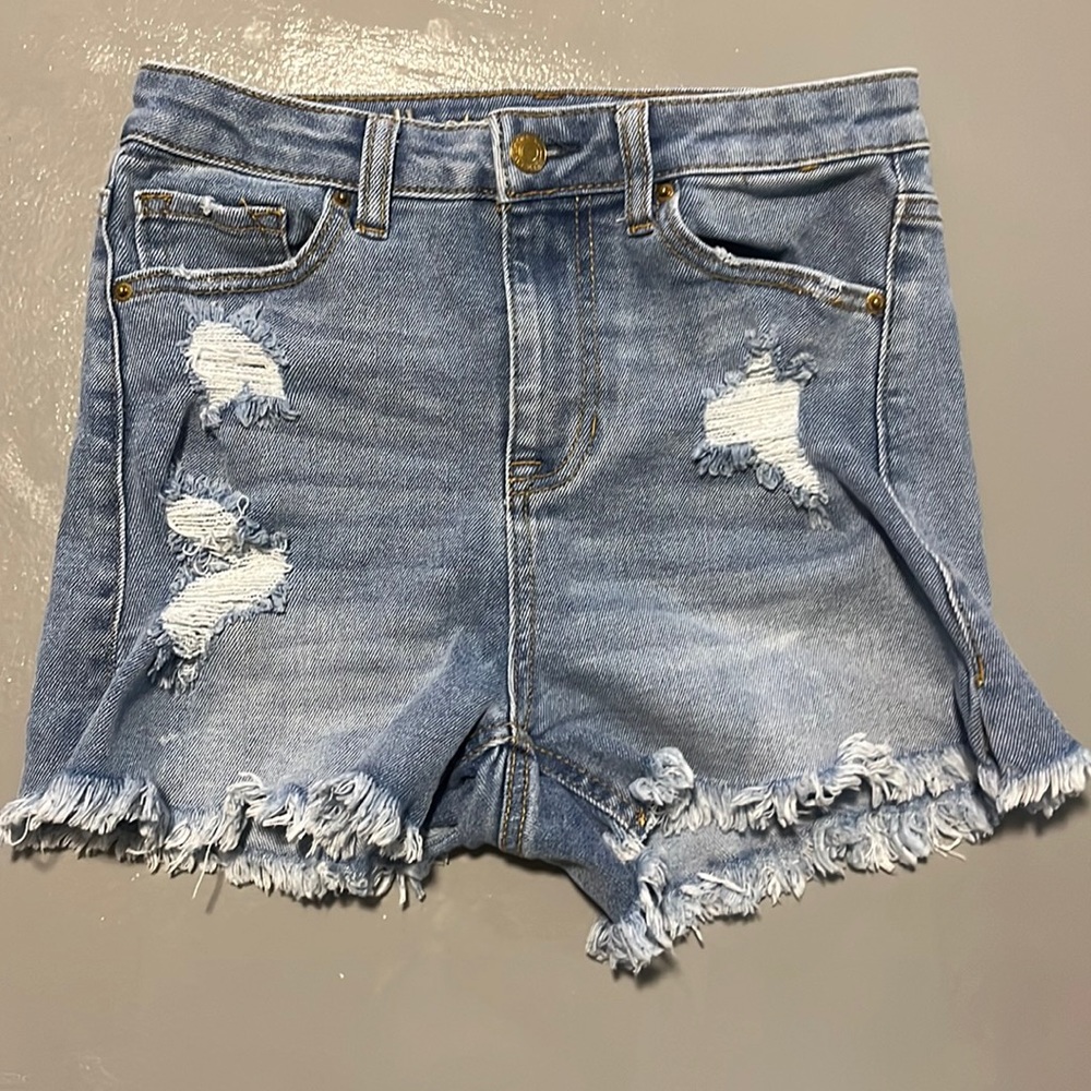 Womens high rise Jean shorts, size 3
